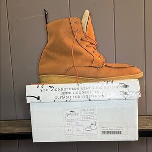 Good Guys Orange Vegan Suede Boots